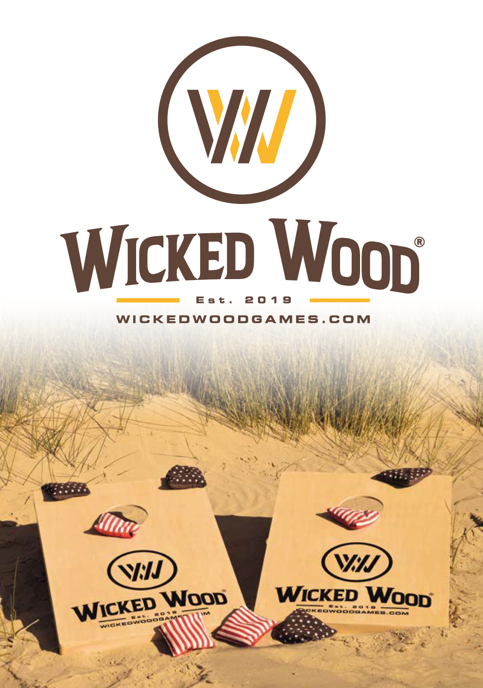 Cornhole Länderset - USA-Paket - 90x60cm - Wicked Wood Games